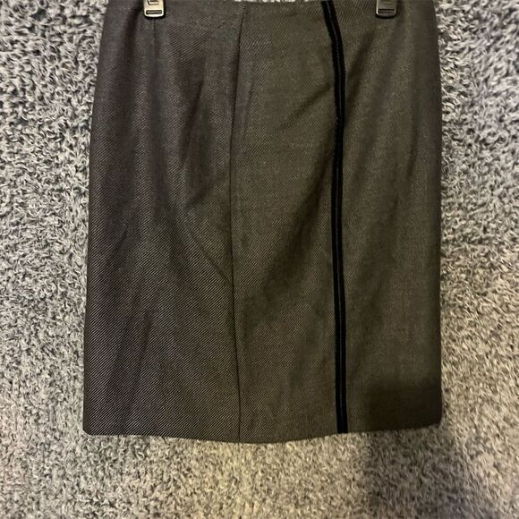 Nine & Co Women's Petite 8 Gray Pencil Skirt Knee Length - Picture 1 of 8